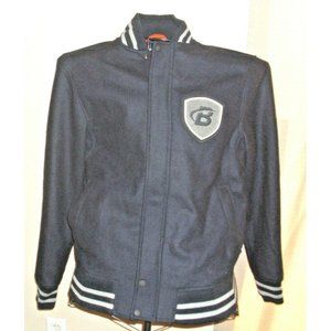 Letterman Jacket by Jack Threads Black/Gray  All Wool Blend Size L (NWOT) New